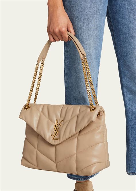 ysl cream puffer bag|YSL puffer bag large.